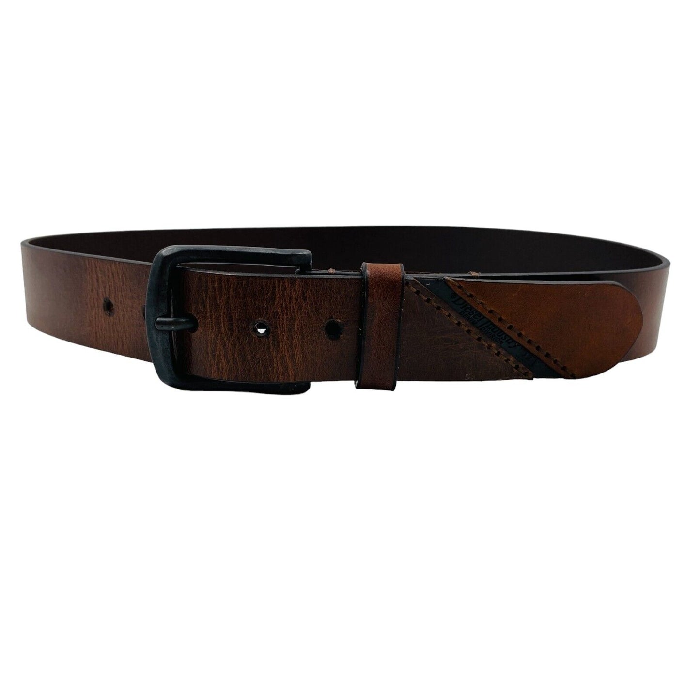 DIESEL Mens Brown Classic Leather Belt Size 85 cm. 34 In.