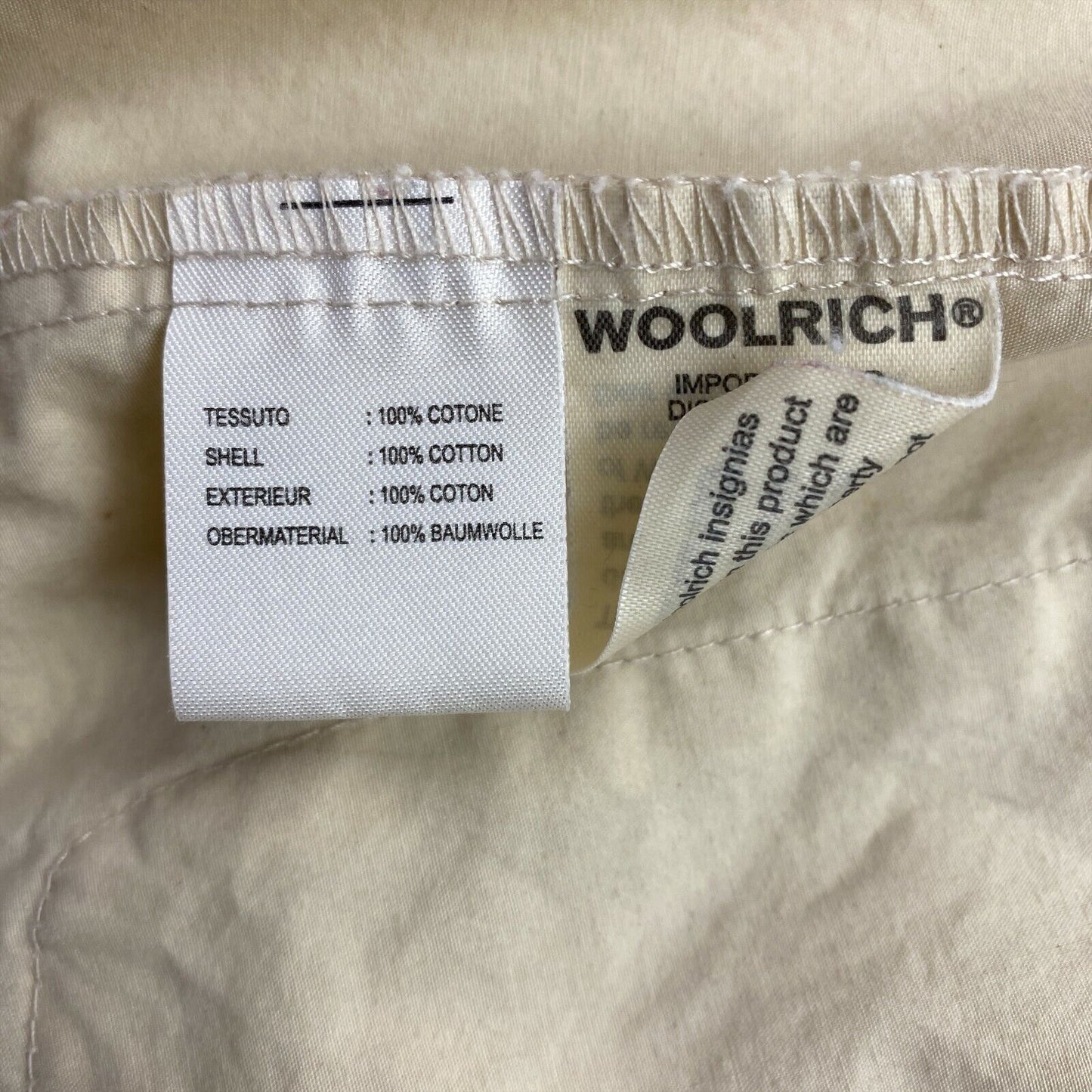 WOOLRICH Beige 100% Cotton Trench Coat Size M