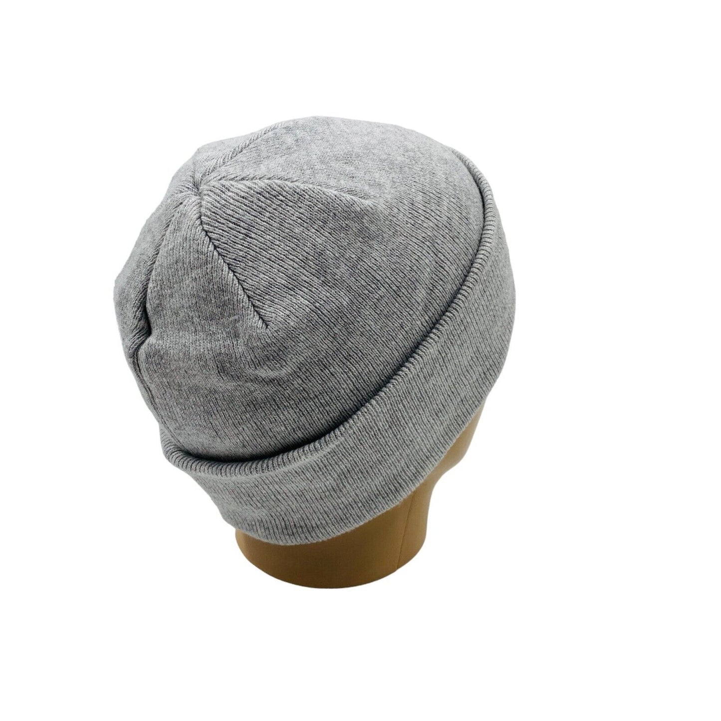 KARL LAGERFELD Grey Cotton Blend Beanie Hat One Size