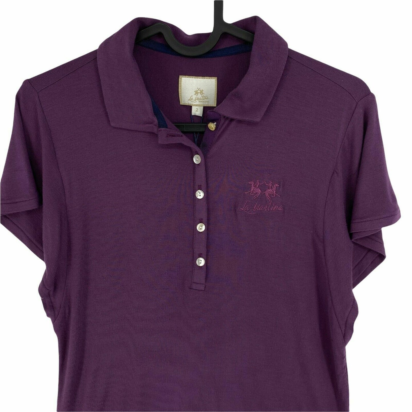 LA MARTINA Polo Stretch Violet Taille 2 / S 3 / M