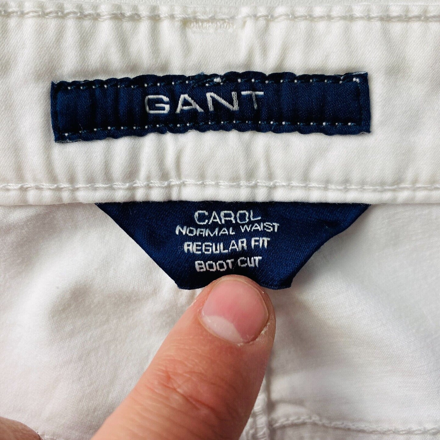 GANT CAROL Women White Normal Waist Regular Bootcut Fit Jeans Size W26