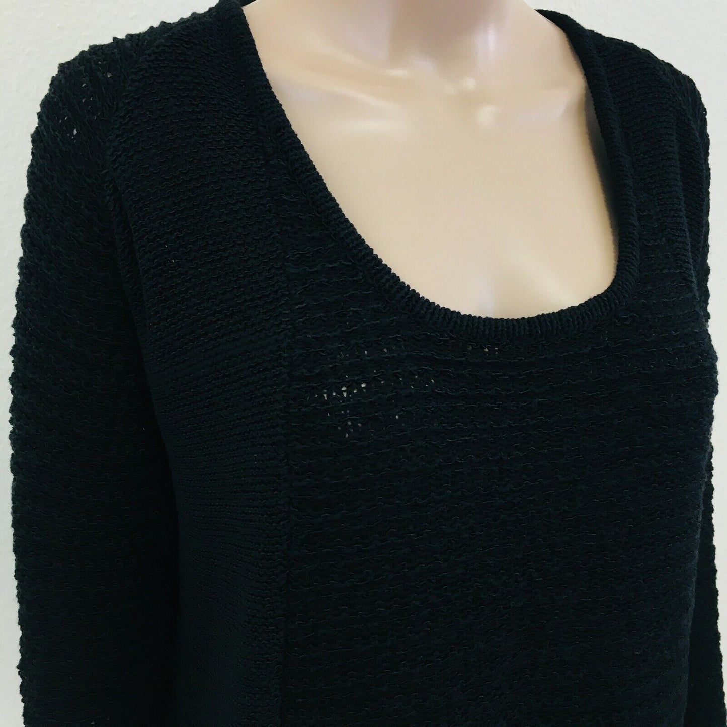 RRP 79$ ZARA Oversized Black Chunky Knit Jumper Sweater Size S