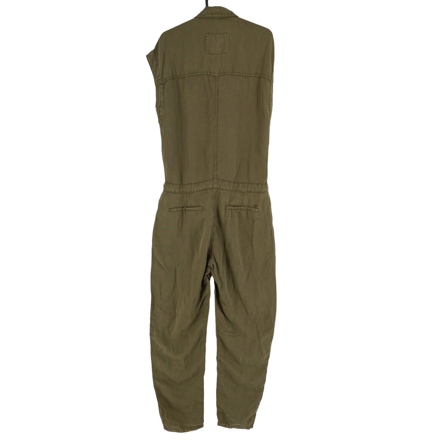 CAMEL ACTIVE Women Green V Neck Overall Jumpsuit Size EU 38 UK 10 US 8