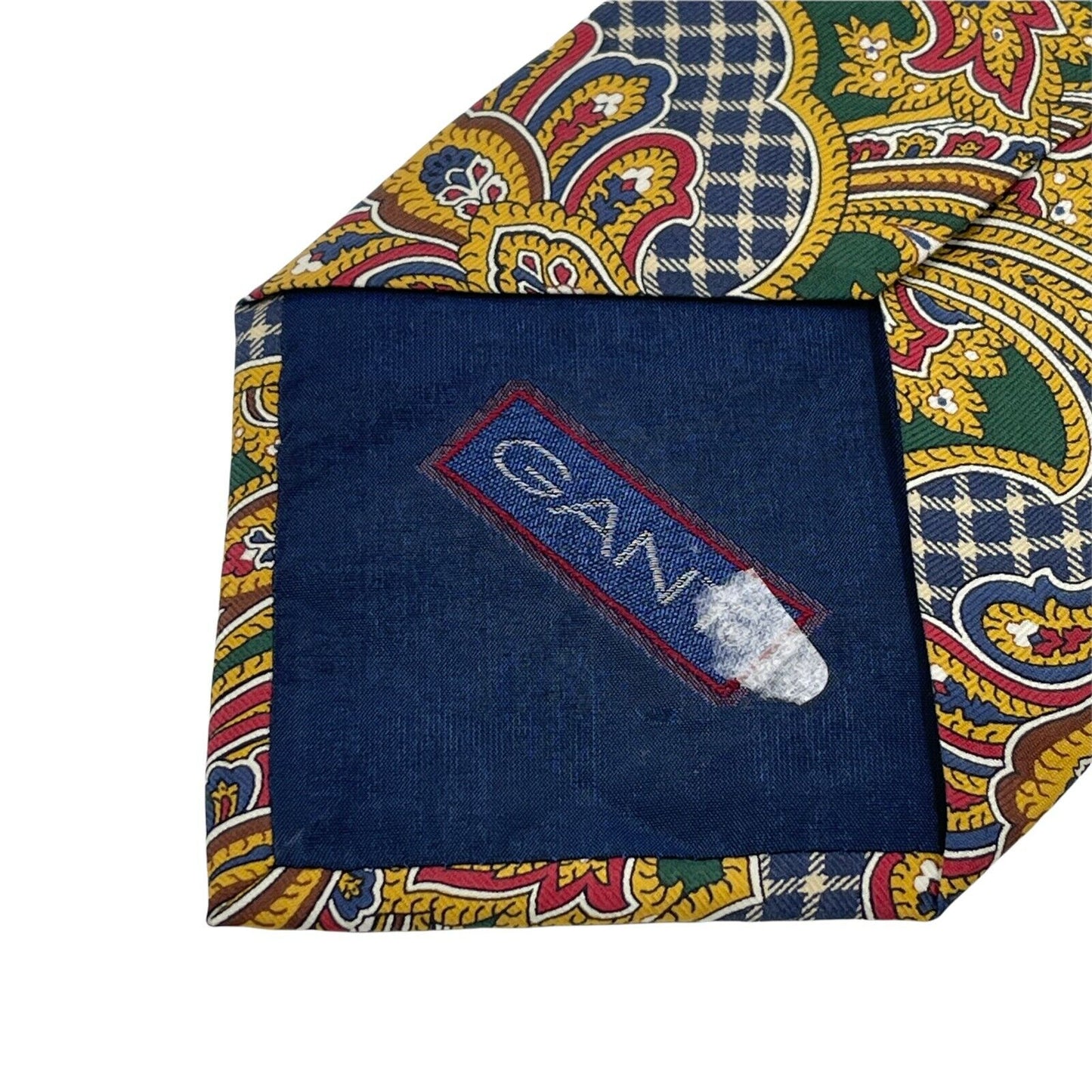 Vintage GANT Colourful Ornament 100% Silk Hand Made Tie