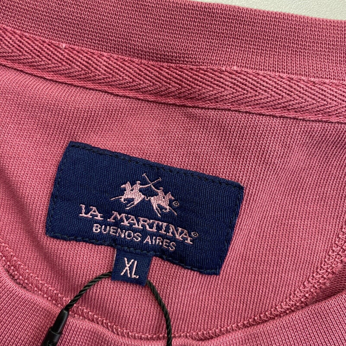 LA MARTINA Dark Pink Cotton Jersey Short Sleeves Crew Neck T Shirt Size XL