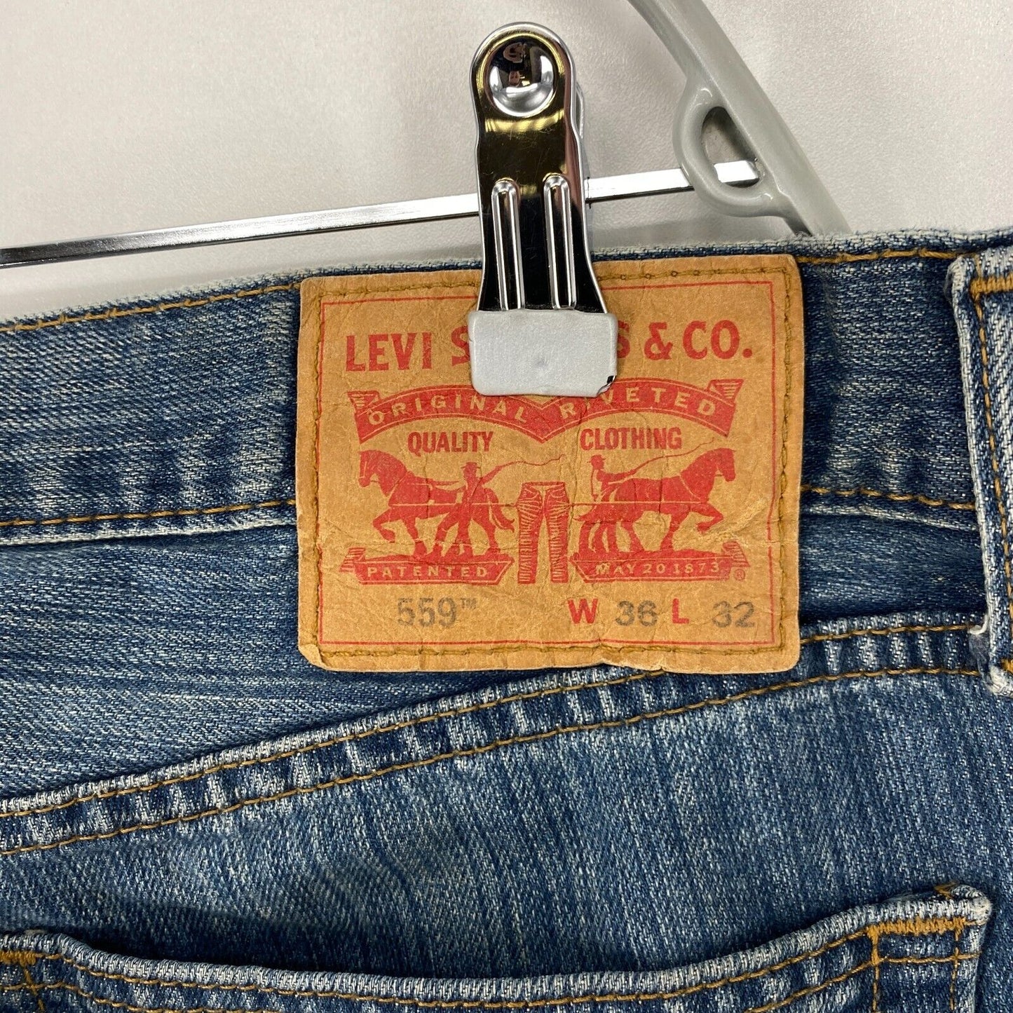 Levi's 559 Blue Relaxed Straight Fit Jeans W36 L32