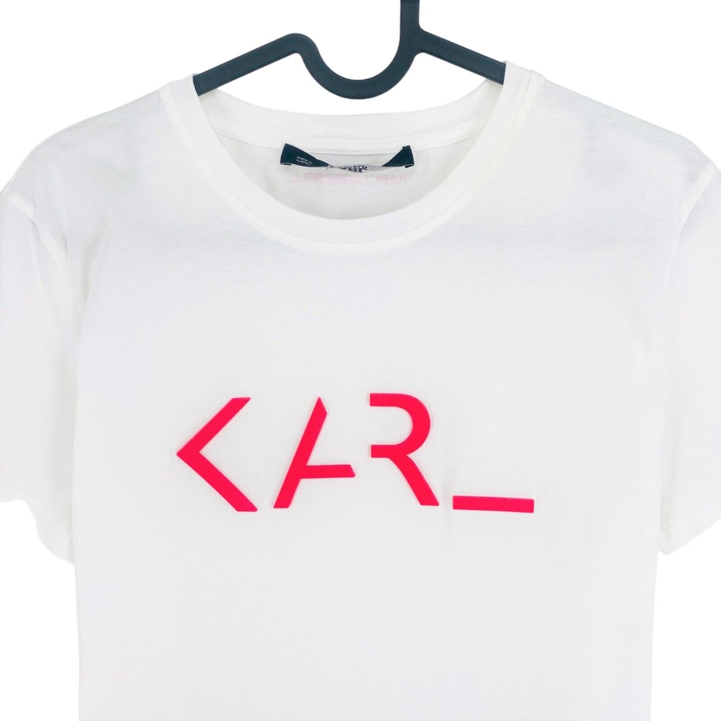 Karl Lagerfeld White Crew Neck T-Shirt Top Size XS