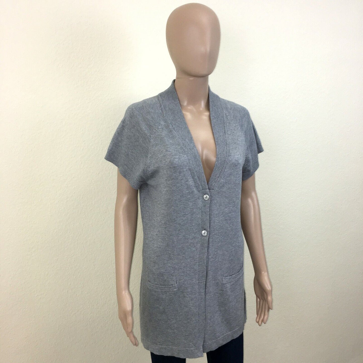 Gerry Weber Grey Wool Blend  Cardigan Jumper Top Shirt Size EUR 40 US 8 UK 12