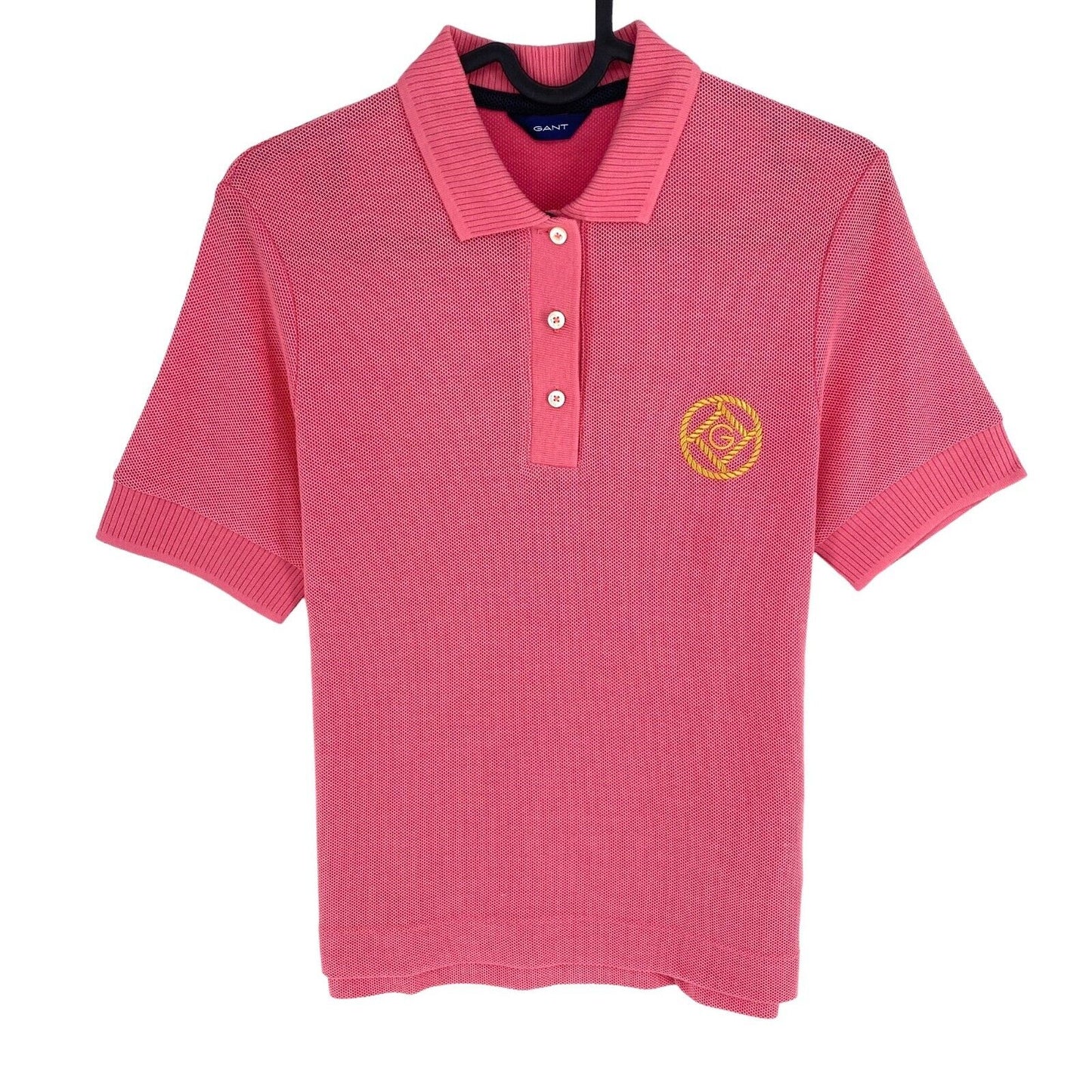 GANT Women Pink Rope Icon Pique Polo Shirt Size XS