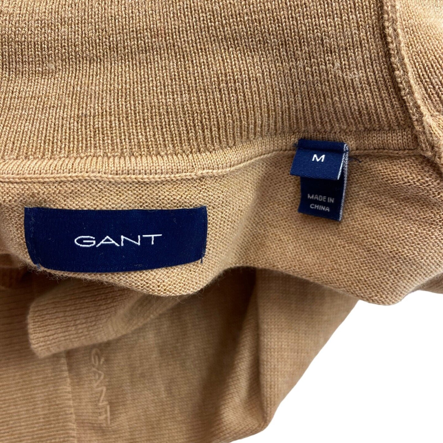 GANT Marron 100% Laine Pull Col Roulé Pull Taille M