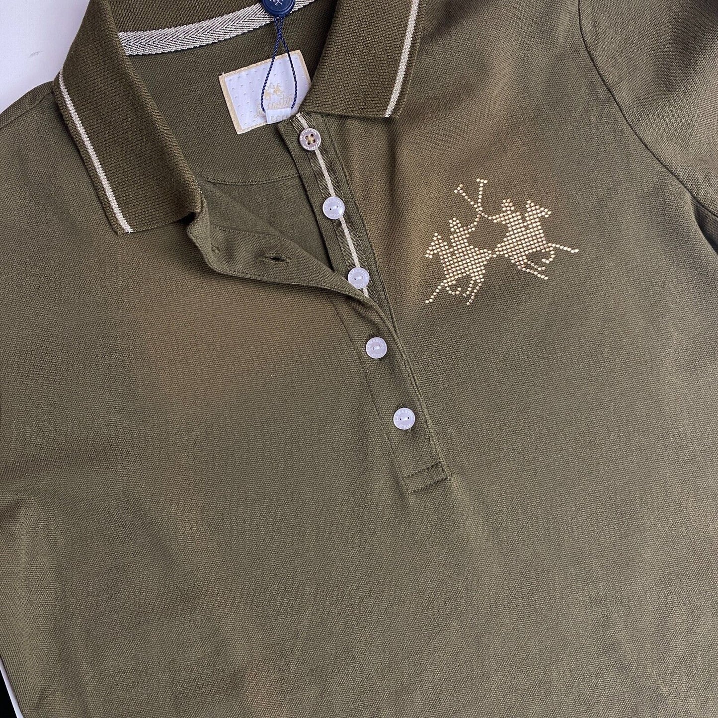 LA MARTINA Green Pique Stretch Polo Shirt Size  1 / XS