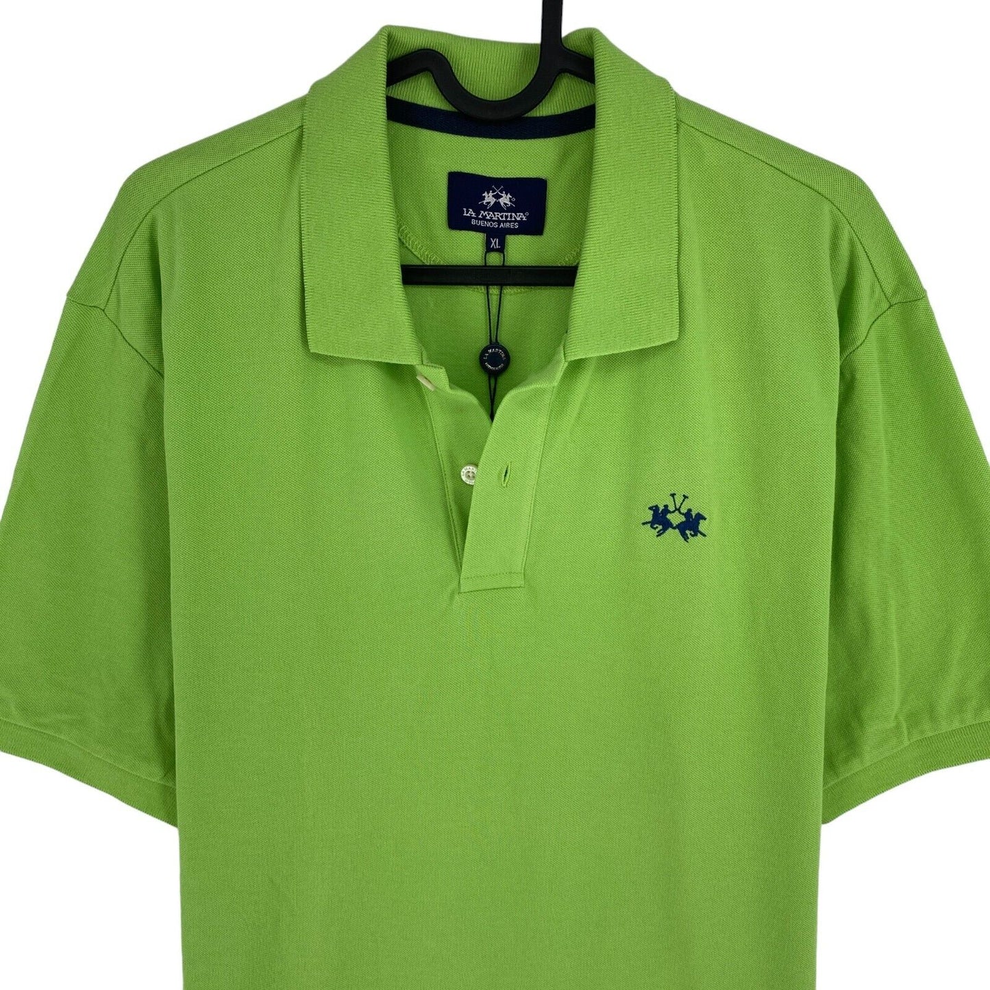 LA MARTINA Men Green Cotton Piquet Short Sleeves Polo Shirt Size XL