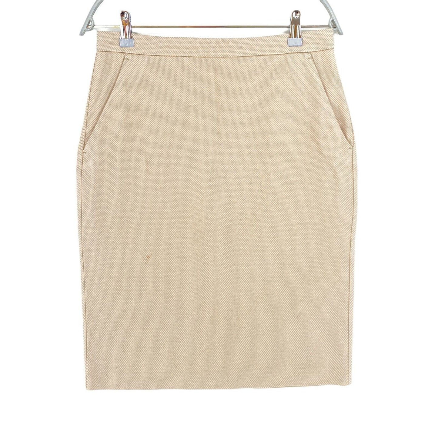 GANT Light Brown Jersey Pique Straight Skirt Size EU 40 UK 14 US 10