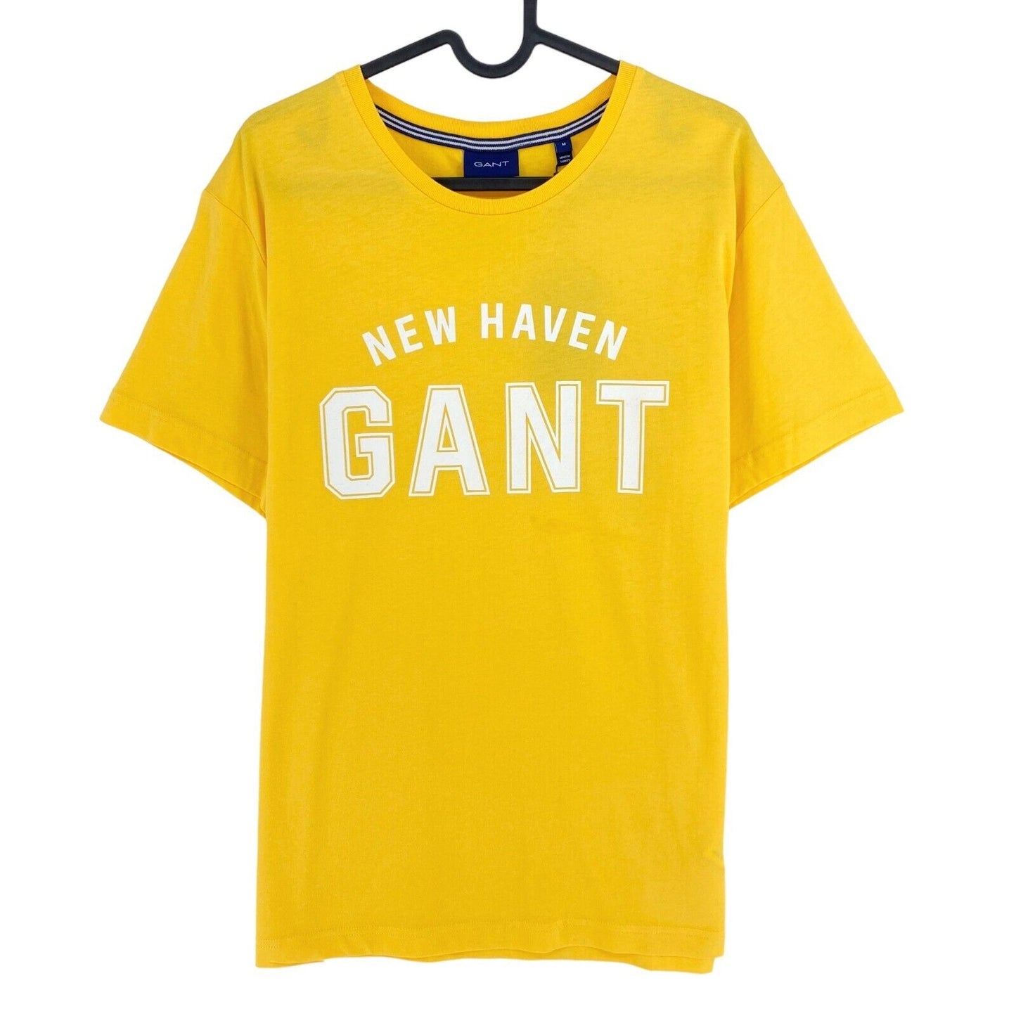 GANT T-shirt à col rond avec logo jaune Taille M