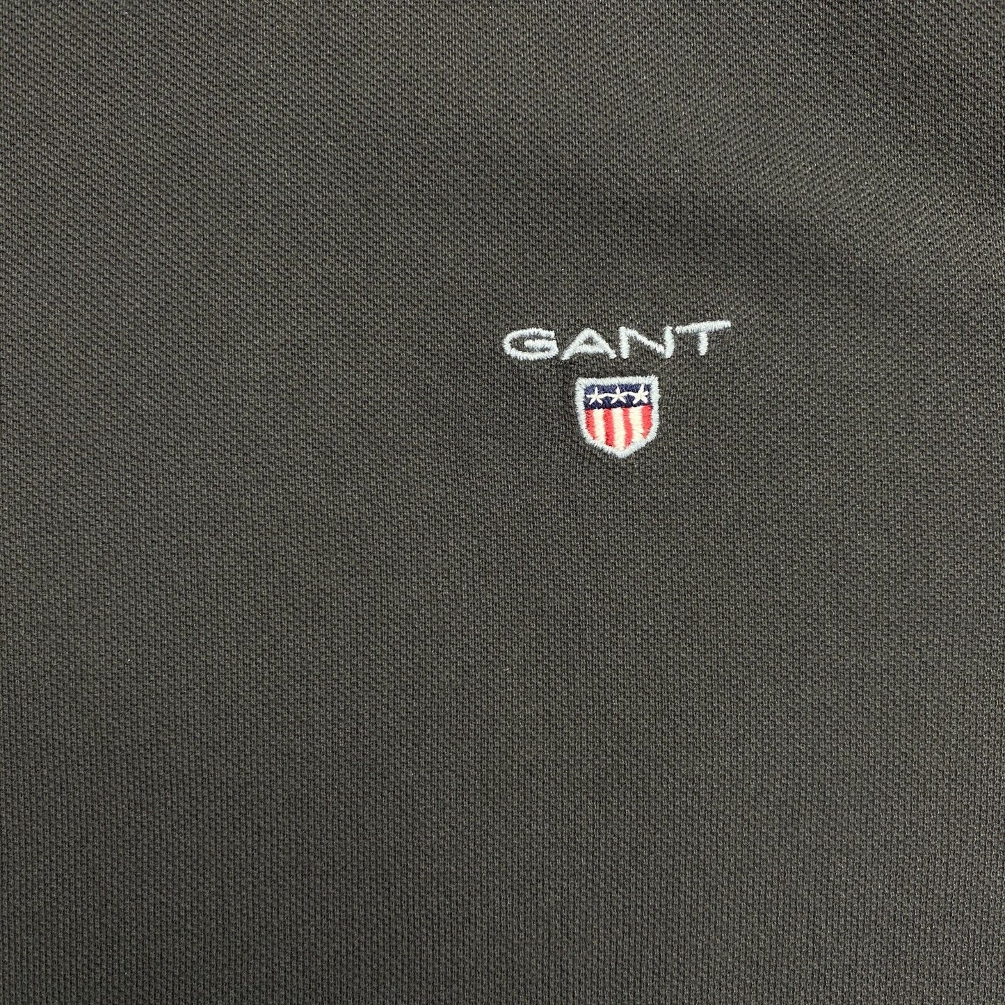 GANT T-shirt à col rond slim gris foncé piqué taille M