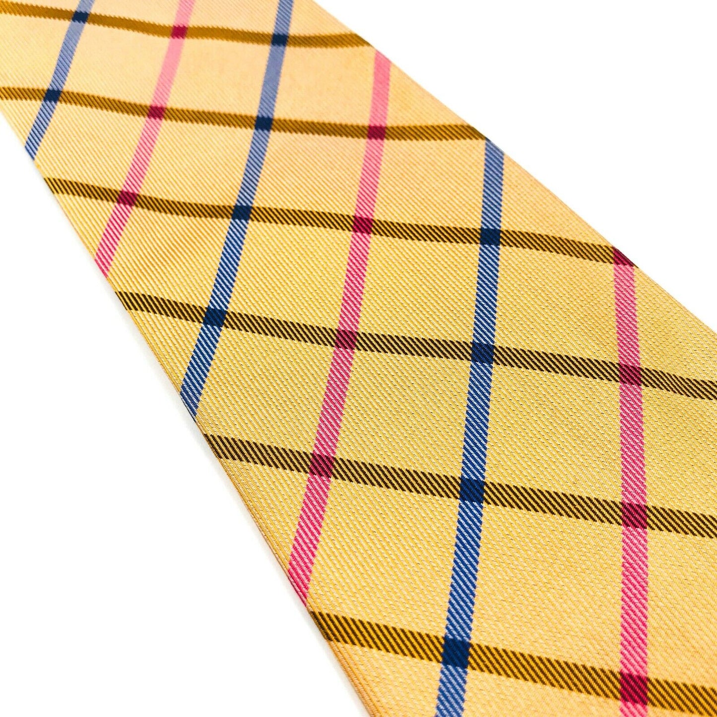 GANT Yellow Striped 100% Silk Handsewn Tie Made In Italy