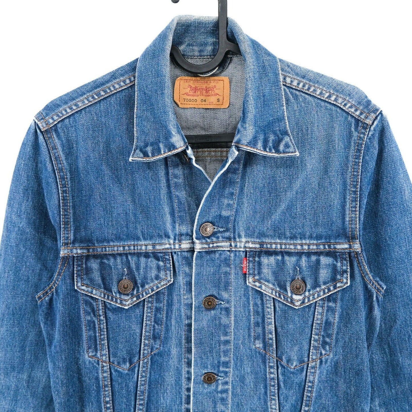 Levi’s 70500 04 Navy Blue Vintage Denim Jeans Jacket Size S