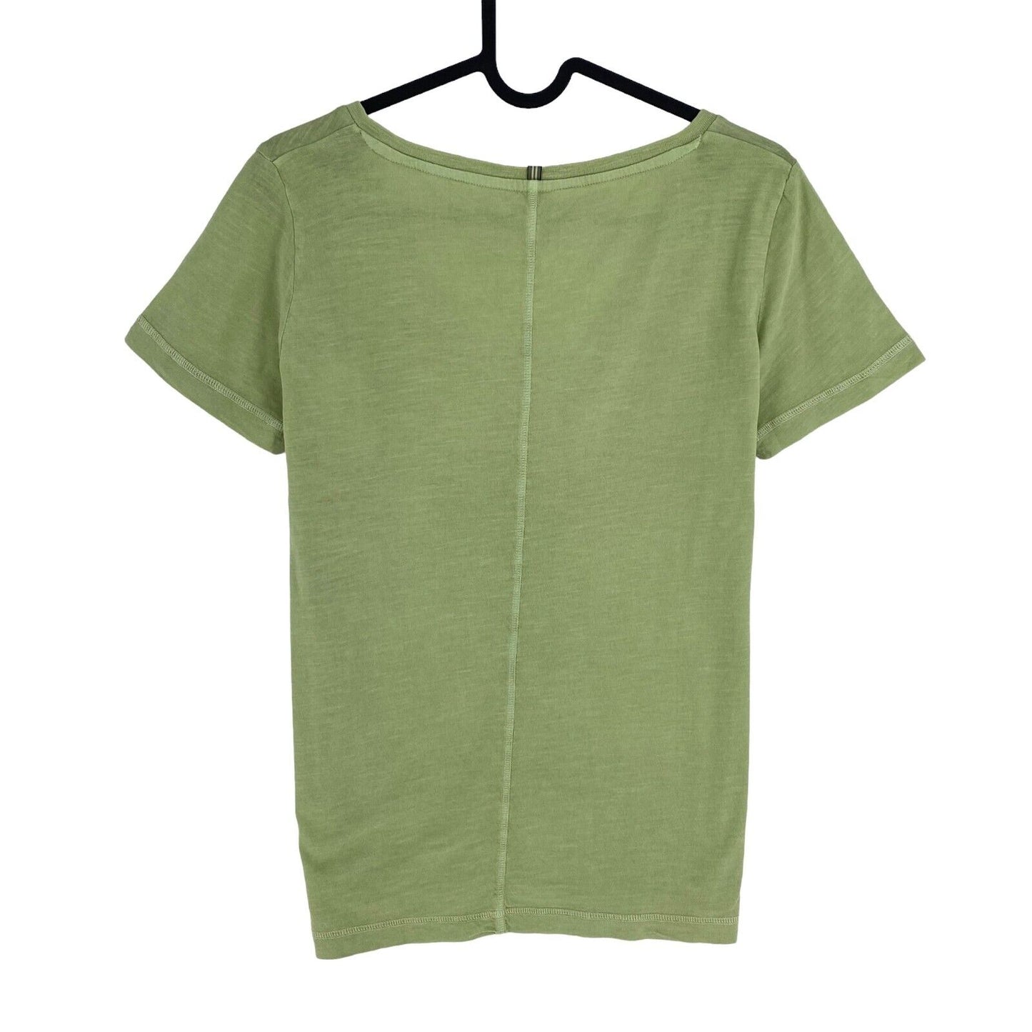 Camel Active Women Green Solid V Neck Short Sleeves T Shirt Size XS