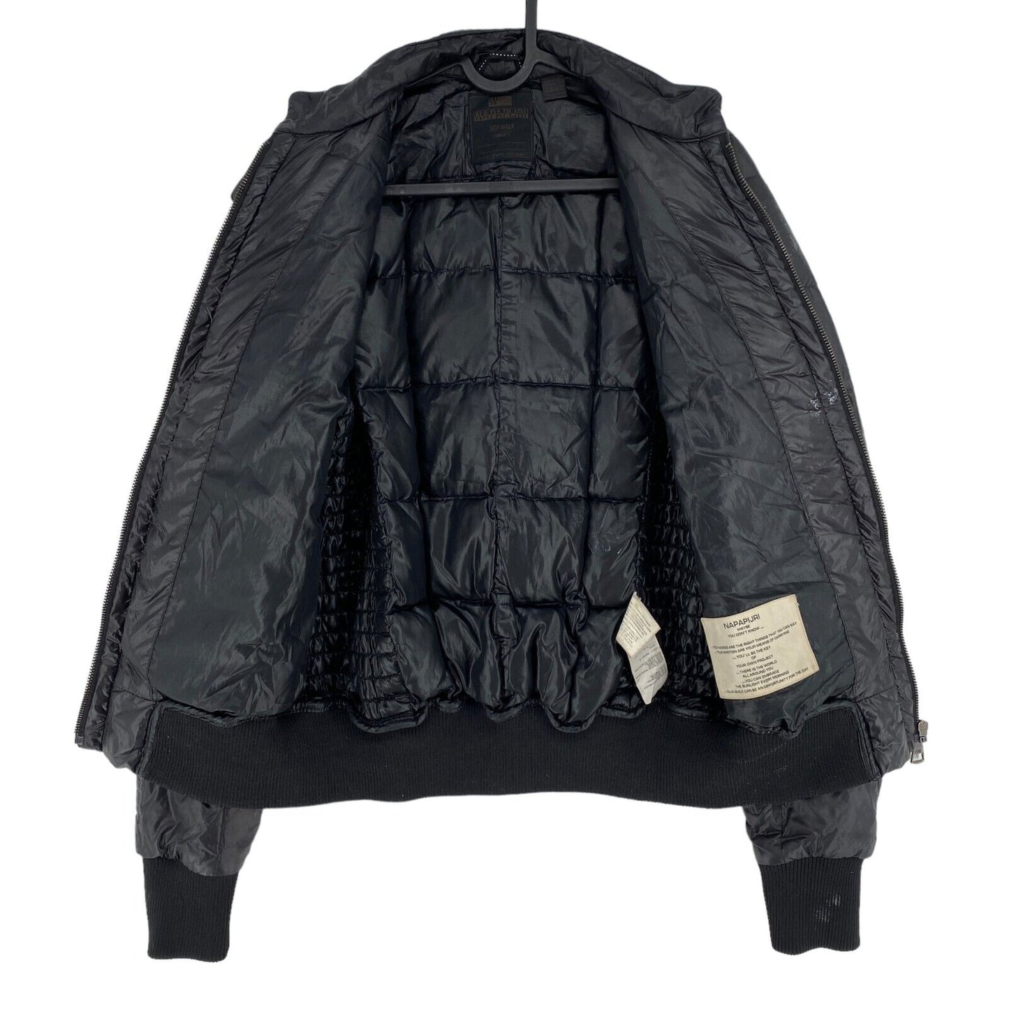 NAPAPIJRI Black Quilted Down Puffer Jacket Coat Size M