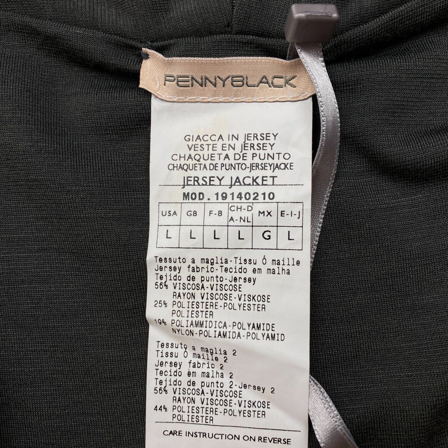 PENNY BLACK Dark Grey Jersey Jacket Size L