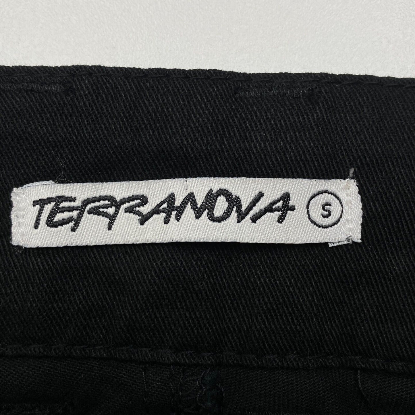 TERRANOVA Black Cotton Blend Flared Trousers Pants Size S W26 L36