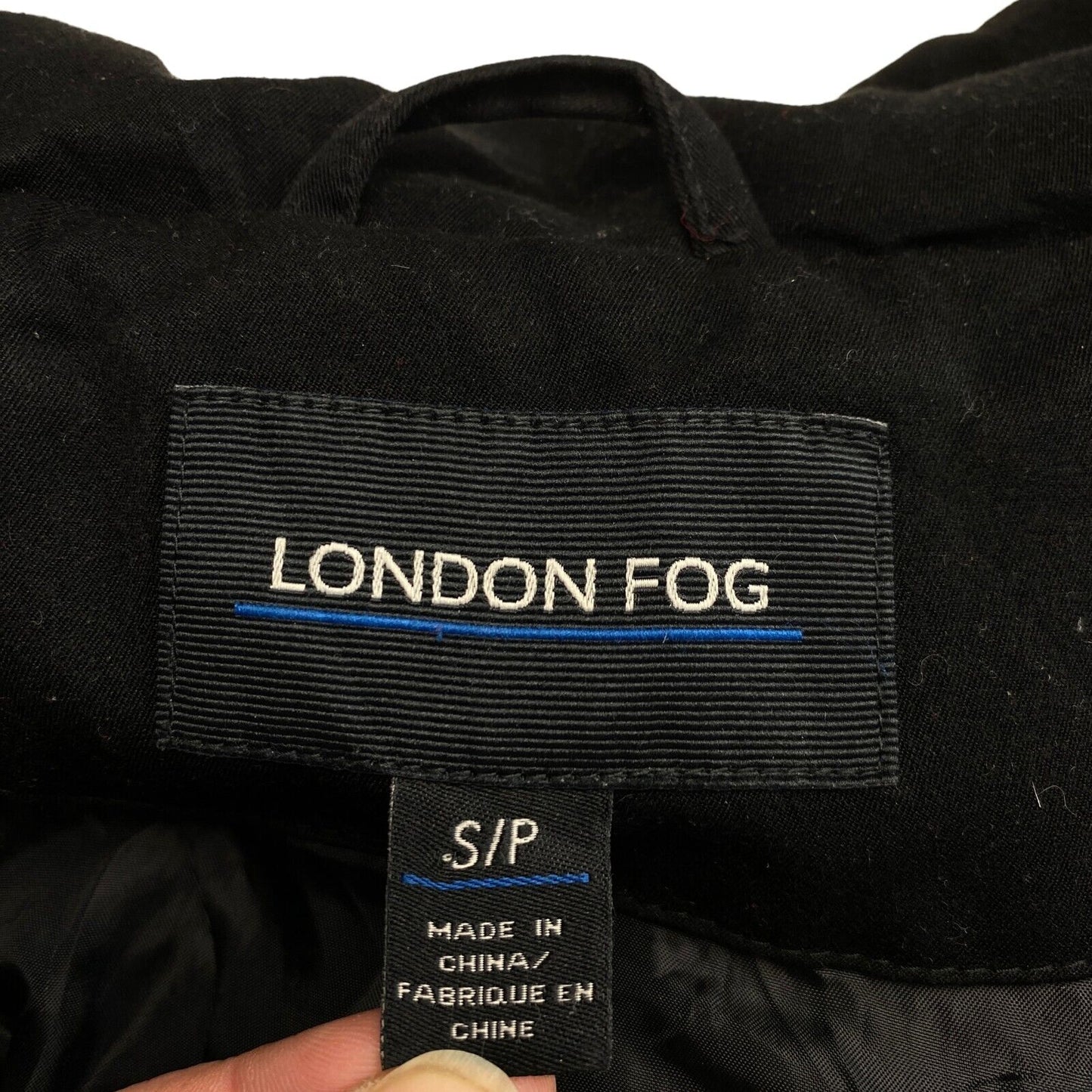 LONDON FOG Black Down Puffer Coat Jacket Size S