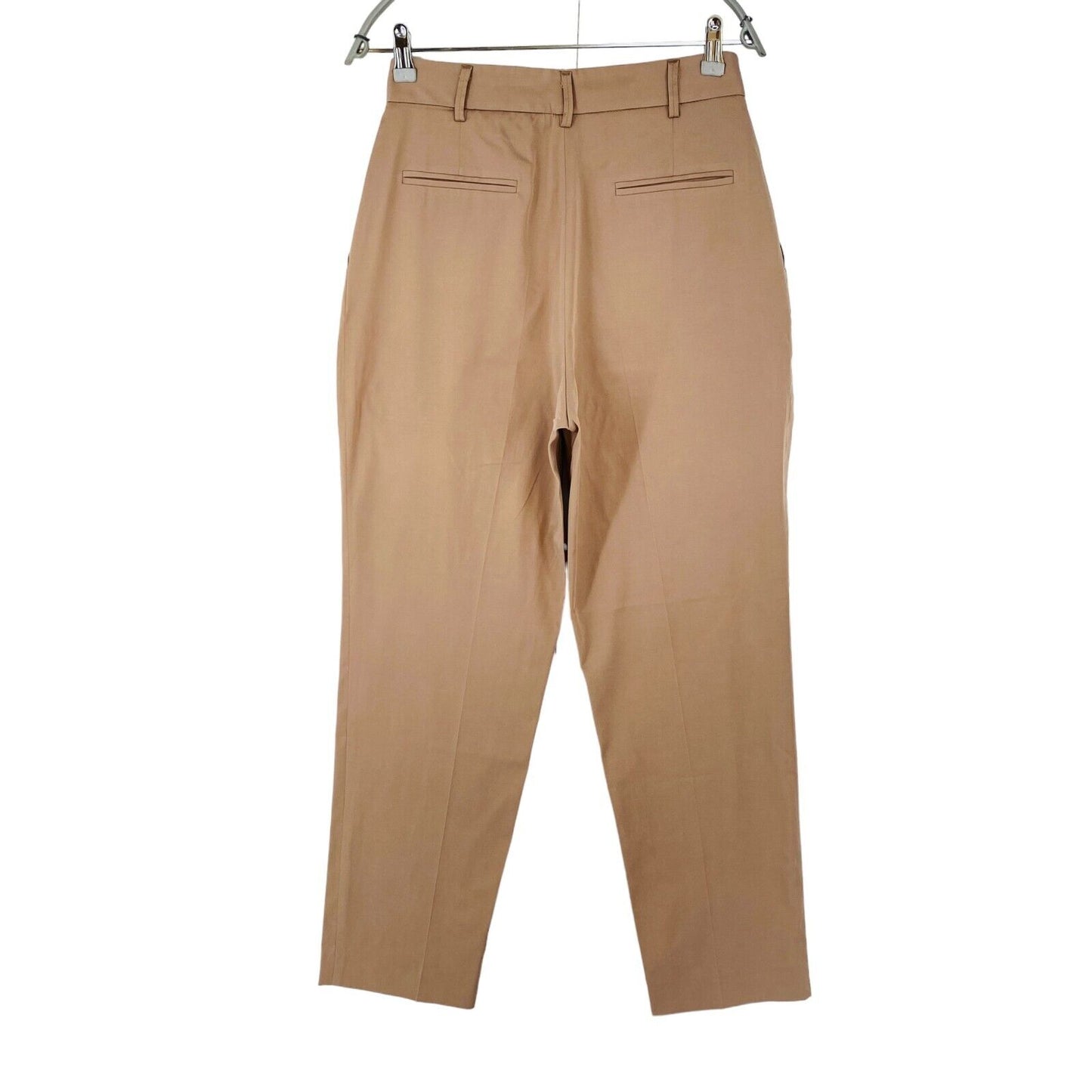 Manuel Ritz Women Brown Stretch Regular Straight Fit Dress Trousers IT 42 W28