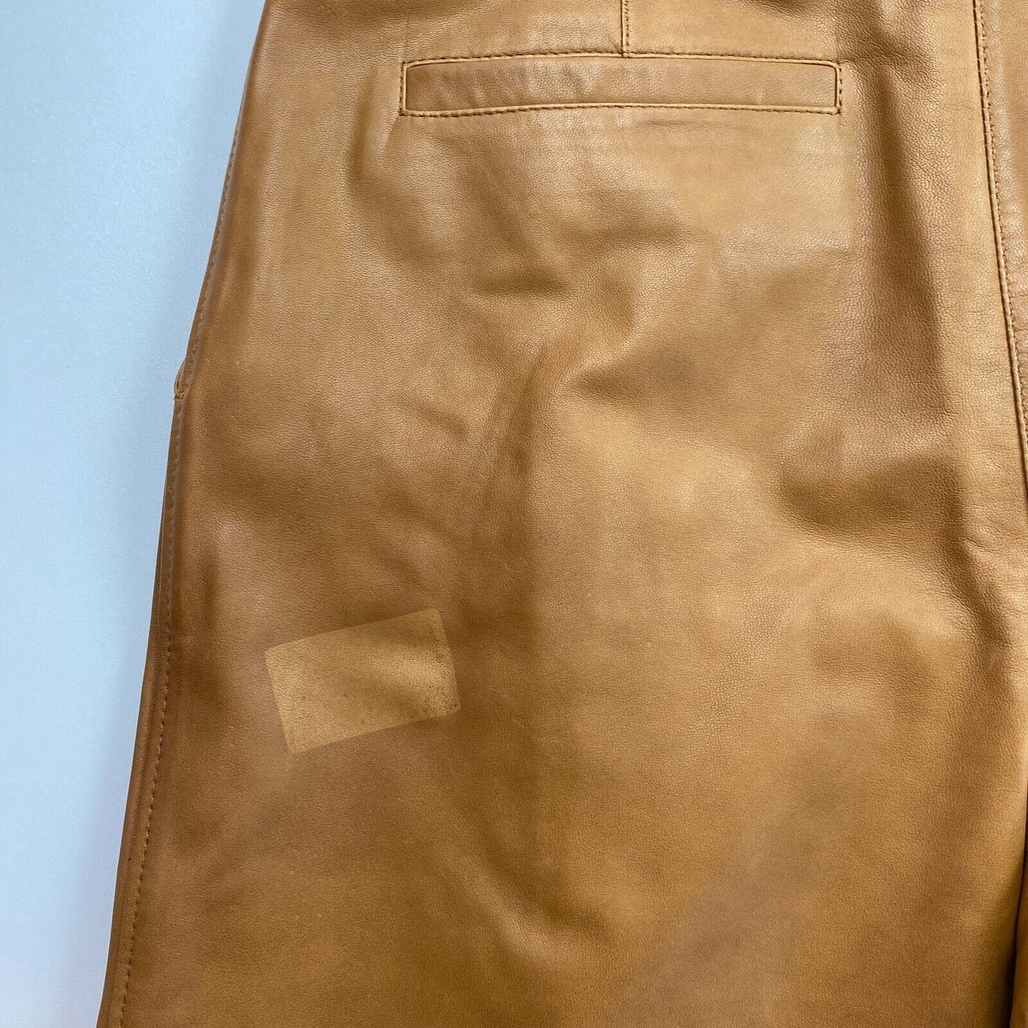 GANT Brown Pleated Leather Relaxed Fit Pants Trousers Size EU 36 UK 8 US 6