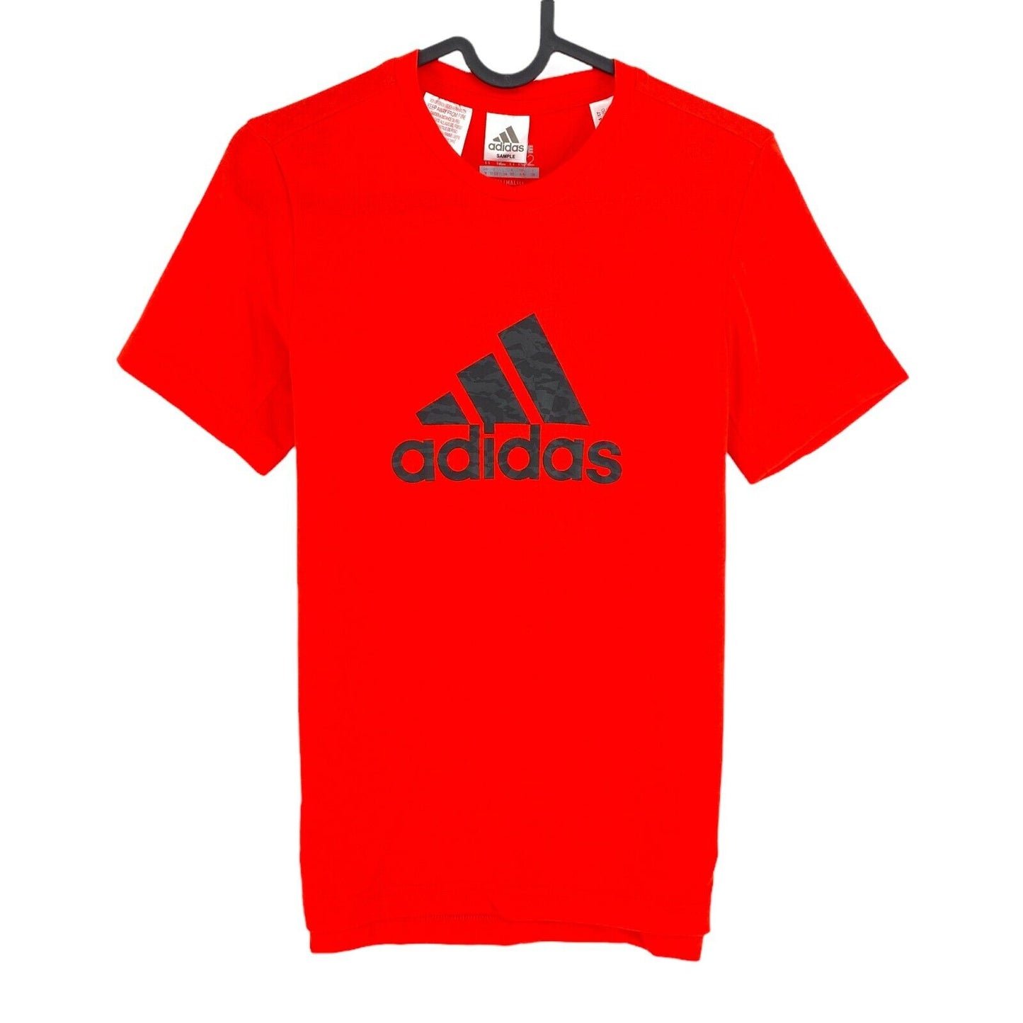 Adidas Climalite Youth Boys Red Prime Logo Crew Neck T Shirt Size 11 - 12 Years