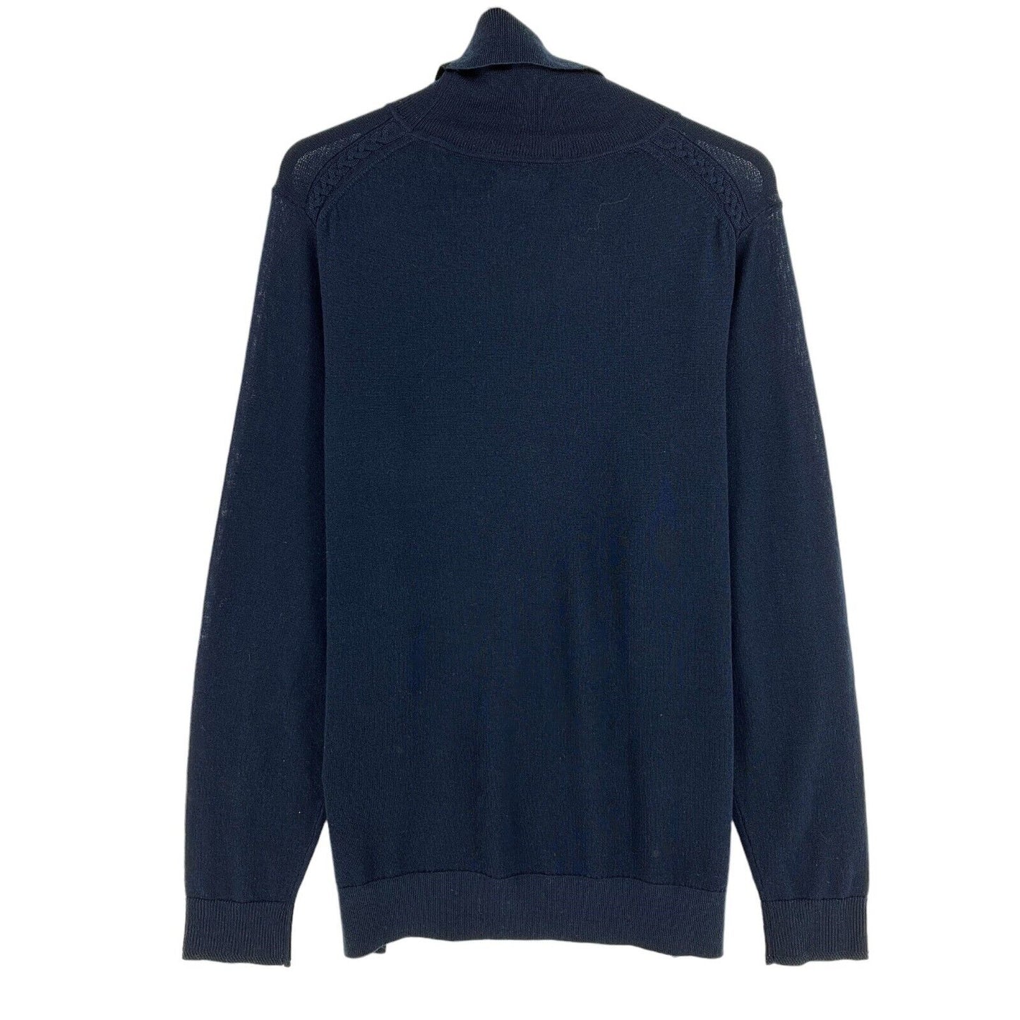 GANT Marineblauer Rollkragenpullover aus 100 % Wolle, Größe XS