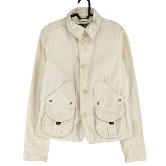 WOOLRICH White 100% Cotton Jacket Size M