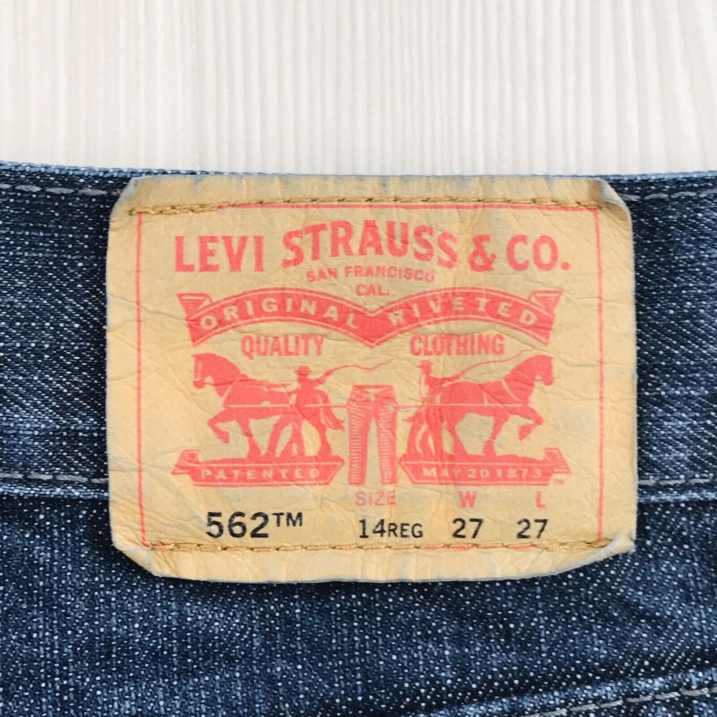 Vintage Levi's 511 Boys Dark Blue Loose Taper Fit Jeans 14 Reg / W27 L27