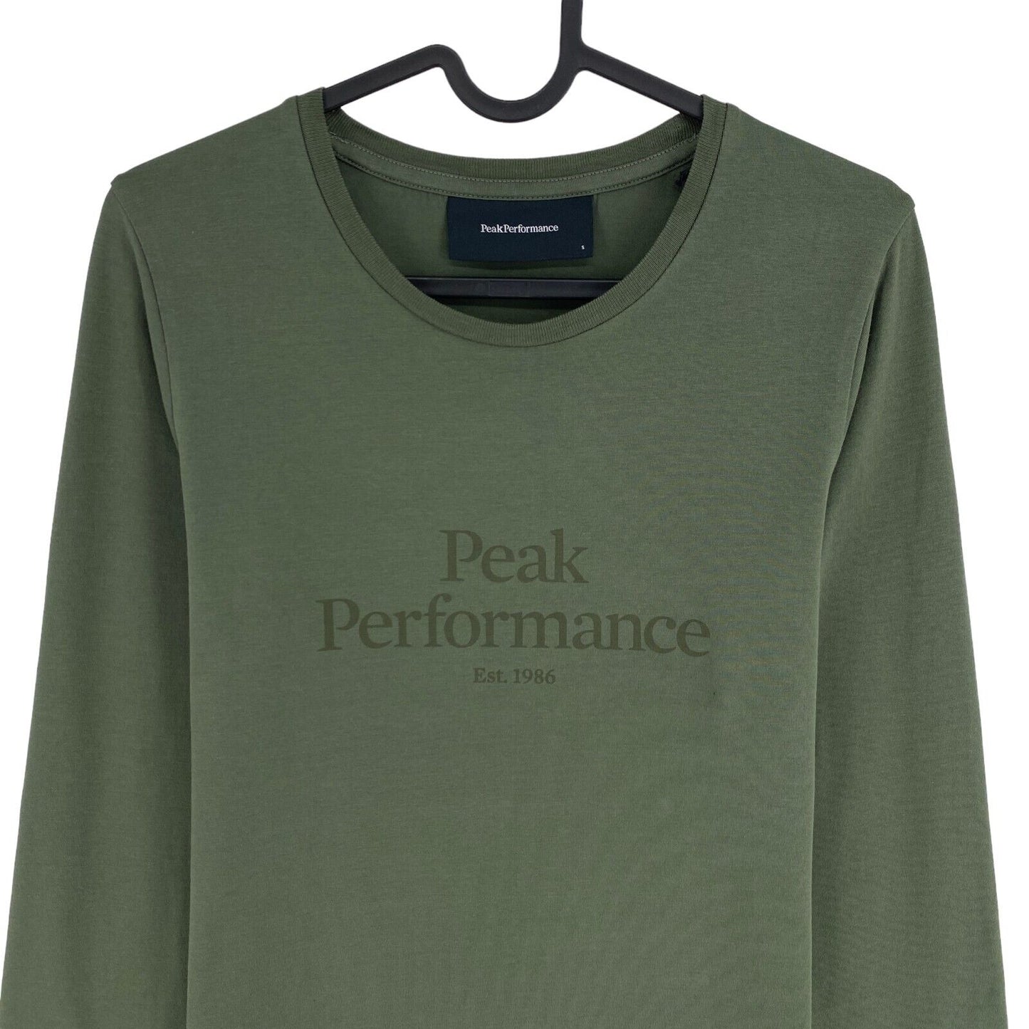 Peak Performance Green Original Long Sleeves Crew Neck T Shirt Top Size S