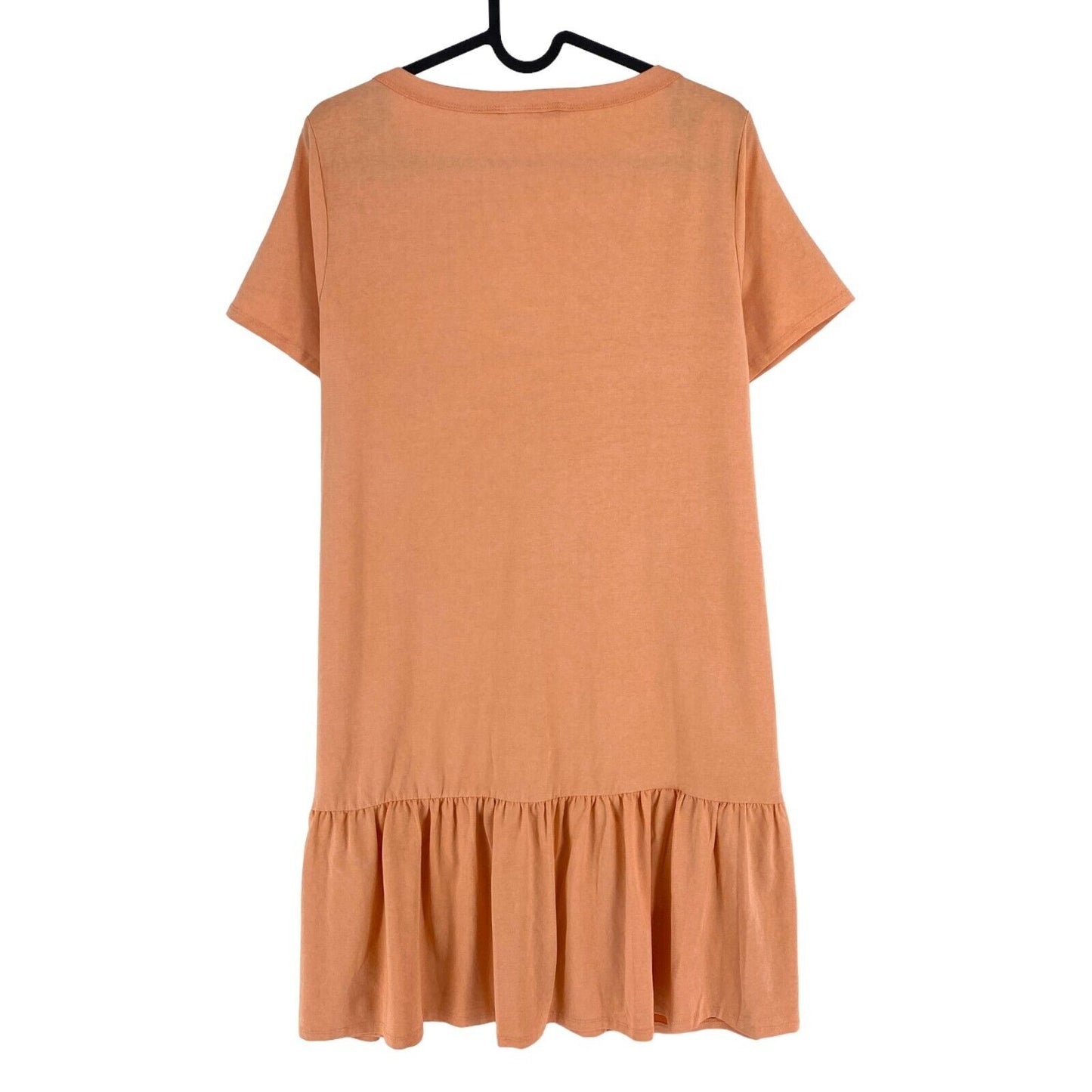 ODD MOLLY Women Light Orange V Neck Dina Ruffle Dress Size 2 / M