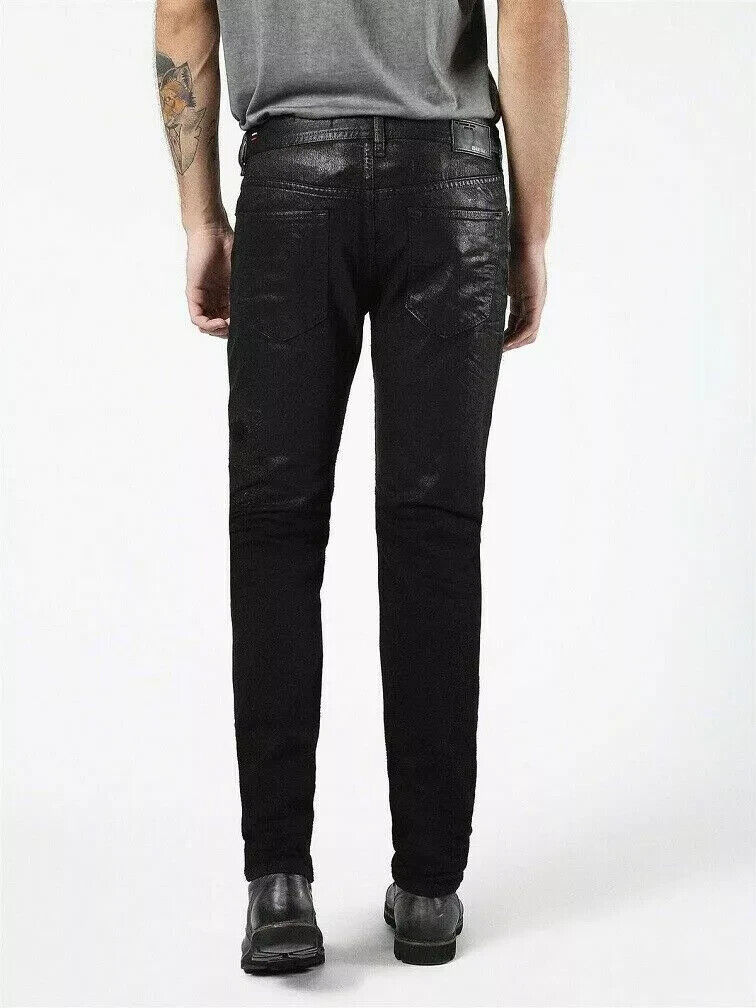 Diesel BUSTER 0856E Men Limited Edition Black Regular Slim Tapered Jeans W31 L32