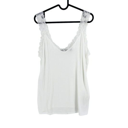 VERO MODA Women White Sleeveless Jersey Tank Top Size 2XL XXL