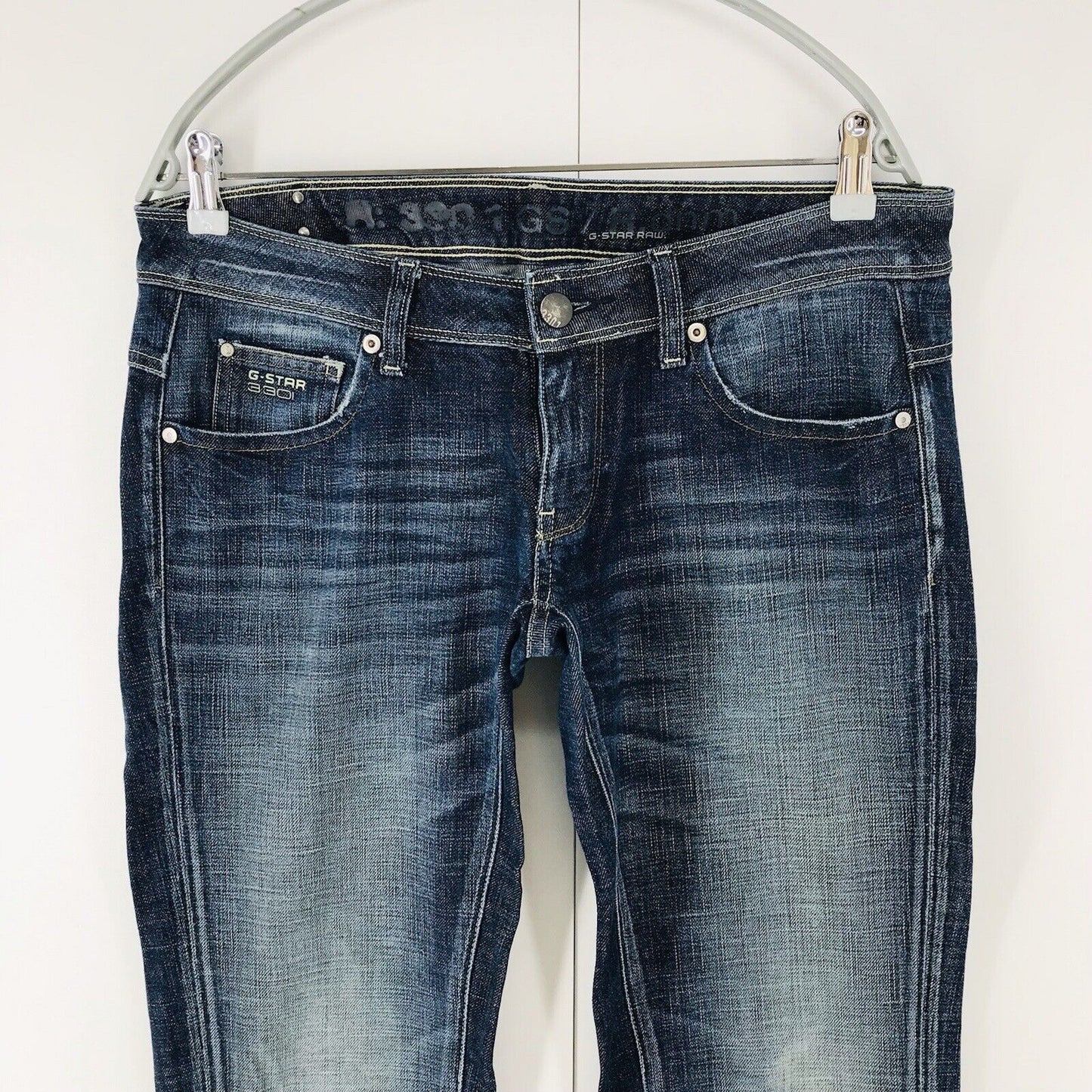 G-STAR RAW NEW REESE Women Blue Regular Straight Fit Jeans W32 L34