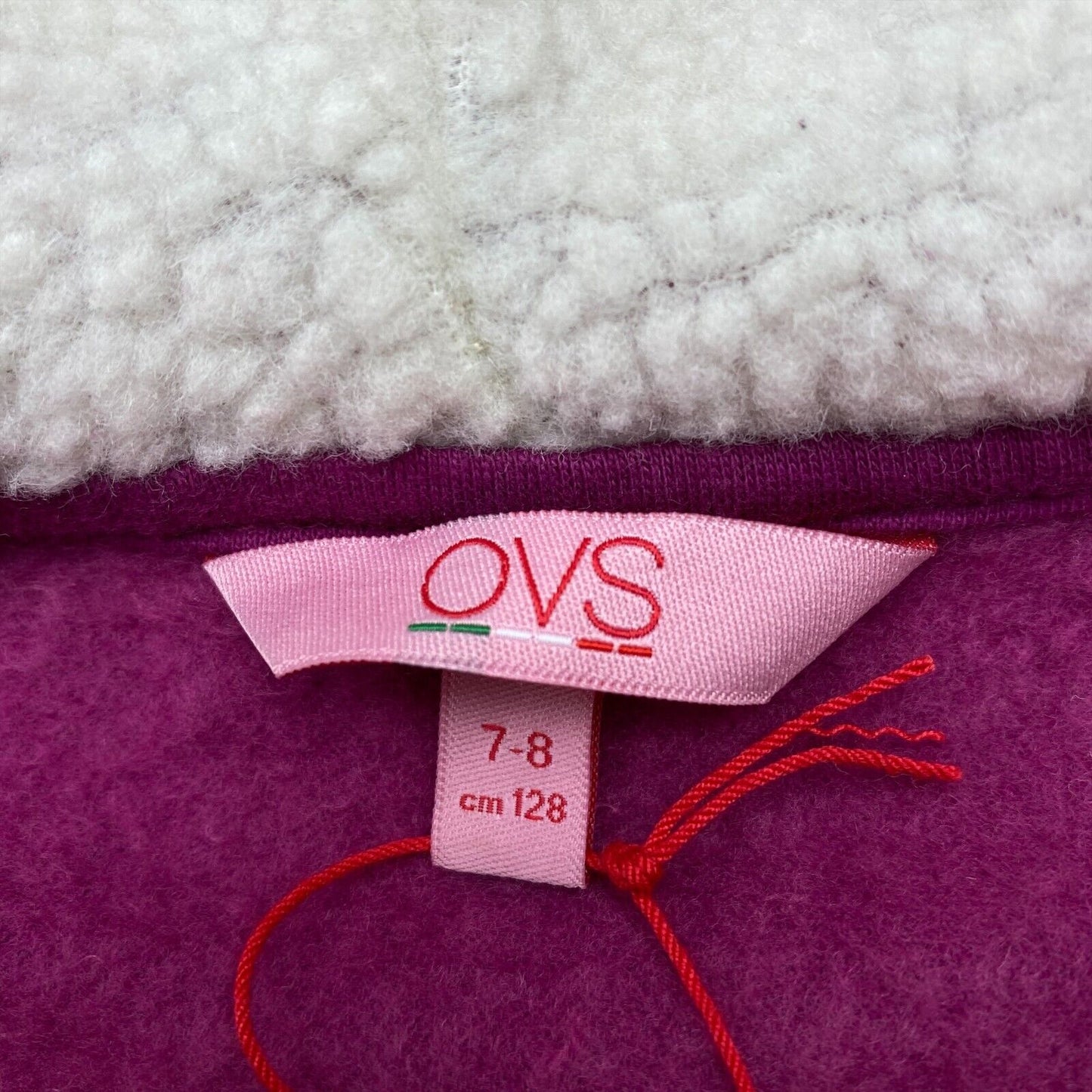 OVS Floral Pink Cotton Blend Hooded Full Zip Cardigan Jumper Size 7-8 Years