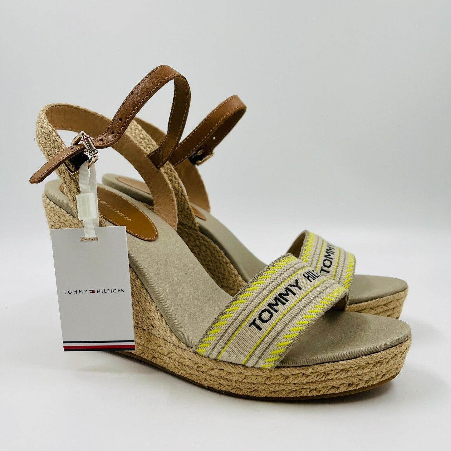 Tommy Hilfiger High Wedge Espadrille Sandal Heels Size EUR 42 UK 7.5 US 10