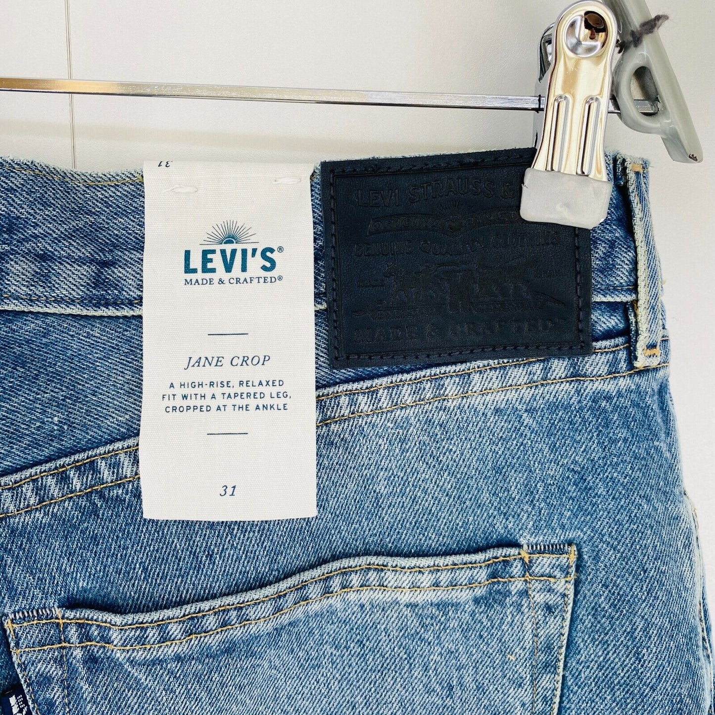 Levi's Made & Crafted JANE CROP Women Blue Relaxed Tapered Fit Jeans W31