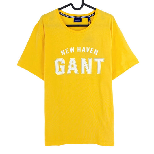 GANT T-shirt à col rond avec logo jaune taille XL