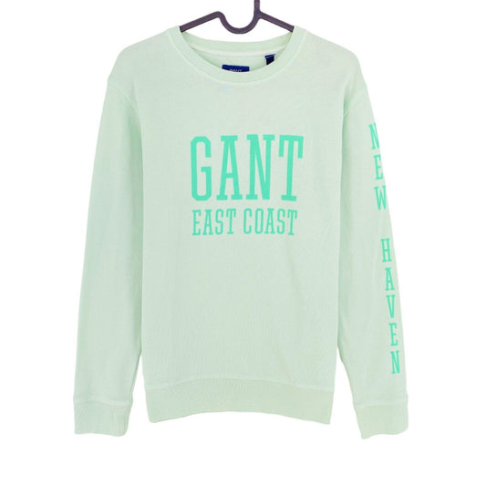 GANT Boys Light Green Sun Faded Crew Neck Jumper Size 13 - 14 Years 15 Years