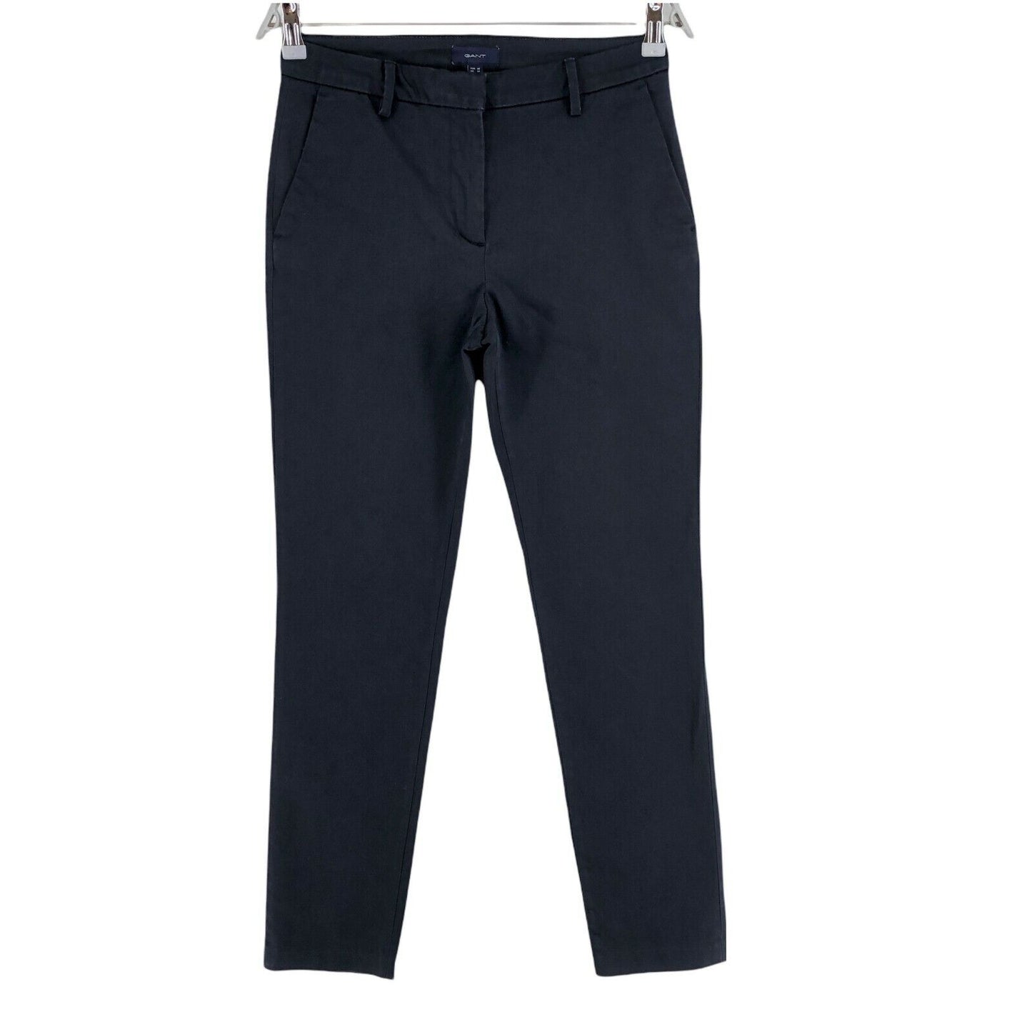 GANT Navy Blue Tech Prep Satin Slack Pants Trousers Size EU 36 UK 10 US 6