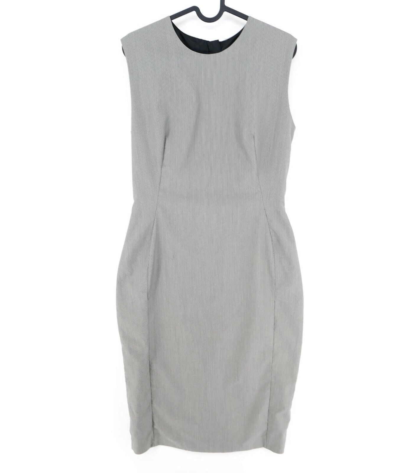 RRP €134 STEFANEL Grey Striped Dress Size EU 38 UK 10 US 8