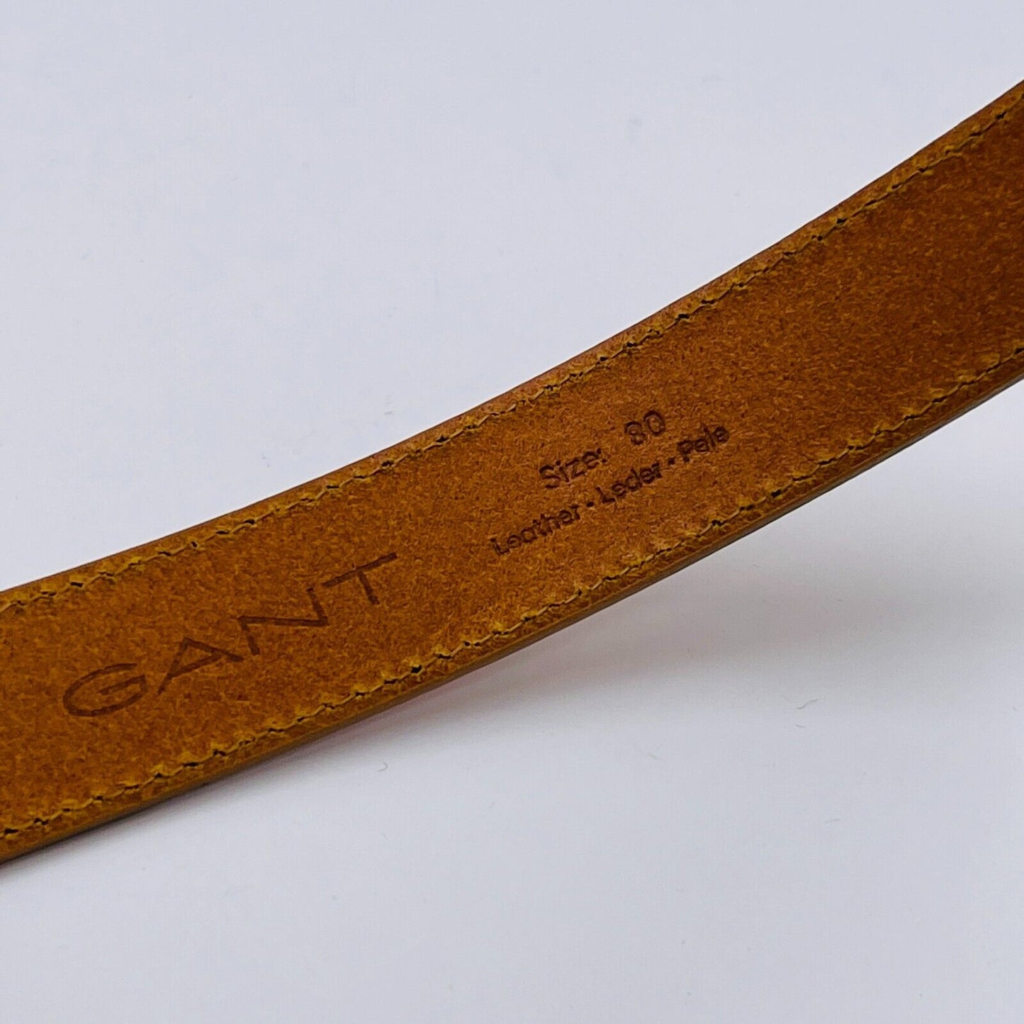 GANT Brown 100% Leather Holiday Belt Size 80 cm 32 in.