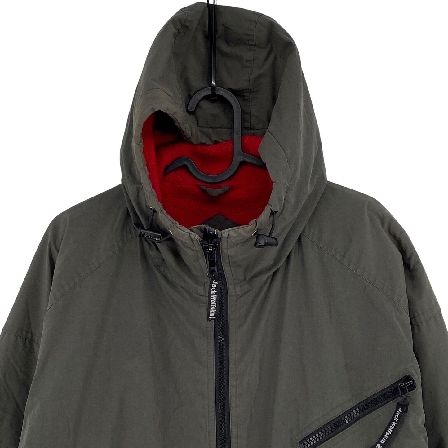 Jack Wolfskin Gris Foncé Coton Mélange Veste À Capuche Manteau Taille L