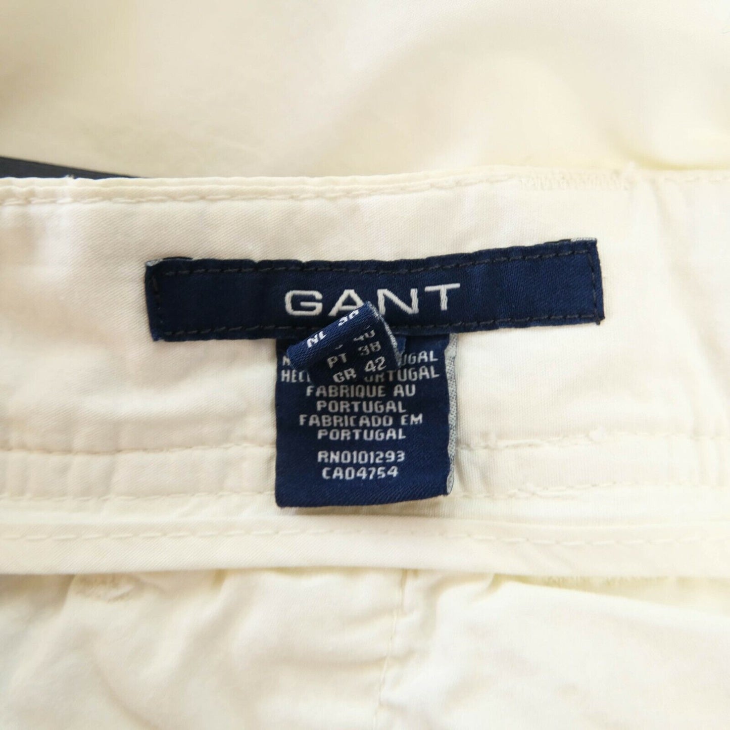 GANT Weiße AM Popeline-Shorts zum Aufrollen, Größe EU 36 38, UK 8 10, US 6 8