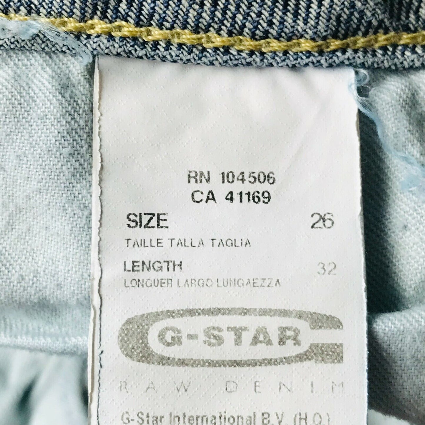 G-STAR RAW MIDGE Women Blue Regular Straight Fit Jeans Size W26 L32