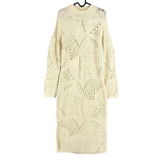 VERO MODA Womens Beige Long Sleeves High Neck Jumper Dress Size XL