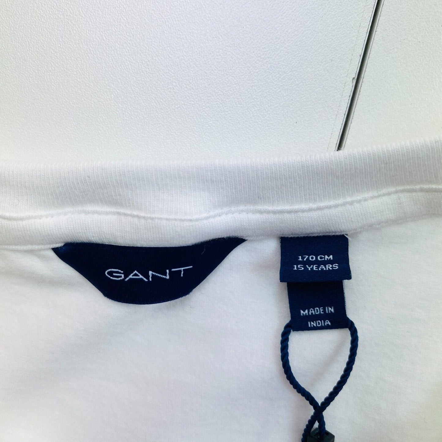 GANT T-shirt blanc ajusté original à col rond pour fille Taille 15 ans 170 cm